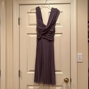 Jersey knee length dress, draped top with A-line